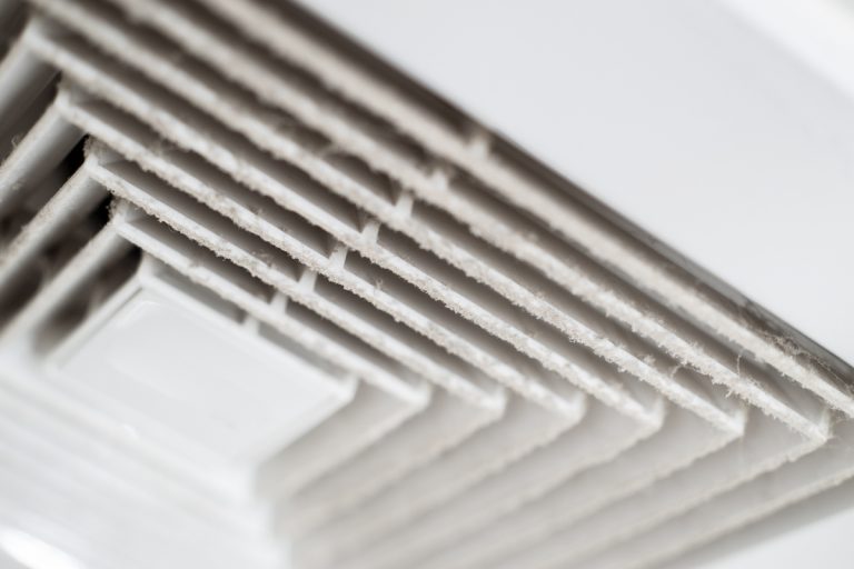 Dust on ceiling vent