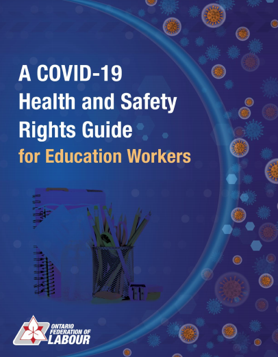 front cover of OFL COVID-19 Health and Safety Rights Guide for Education Workers