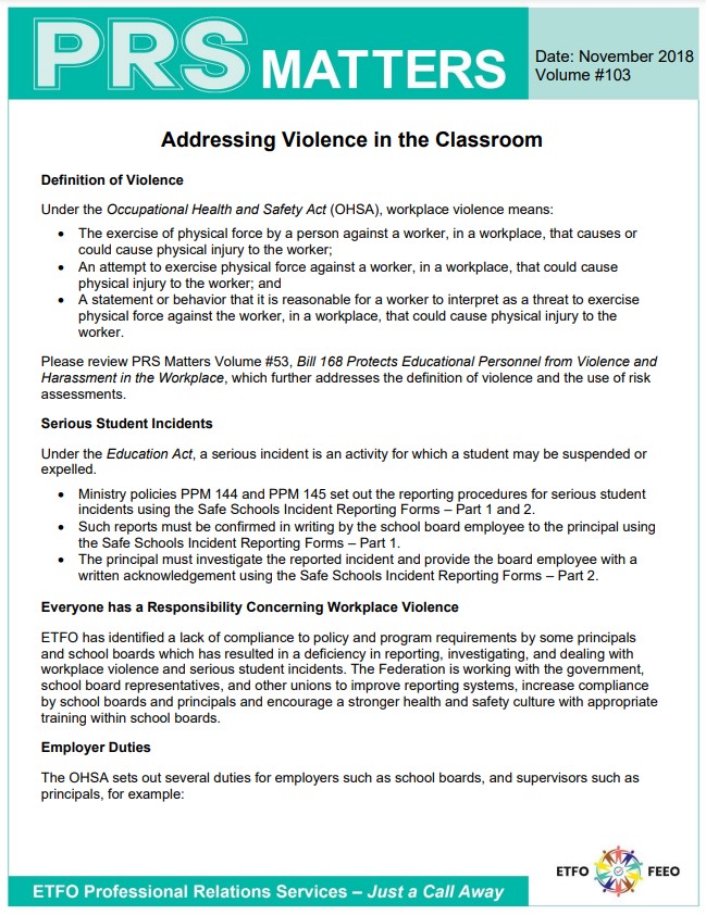 screenshot of PRS matters #103