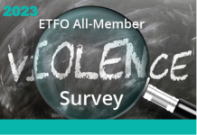 magnifying glass, violence survey title image